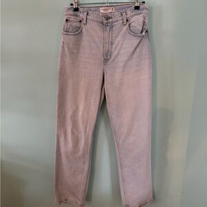 Abercrombie 90s Straight Ultra High Rise Light Blue Denim Jeans